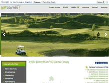 Tablet Screenshot of golfcourses.cz
